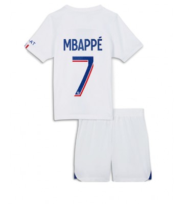 Paris Saint-Germain Kylian Mbappe #7 babykläder Tredje Tröja barn 2022-23 Korta ärmar (+ Korta byxor)